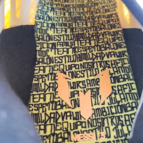 Adidas Speedflow Messi.3 Firm Ground GW7419 Yellow Black Soccer Cleats Men's 12 - Picture 6 of 10